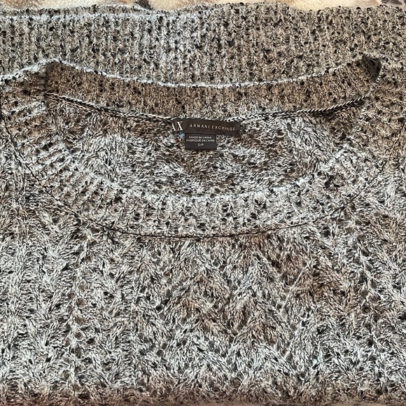 Armani Exchange Gray with silver knitted sweater size small petite - Picture 10 of 10